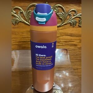 Owala Insulated Straw Water Bottle - coffee bronze color